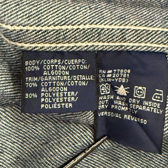 Tommy Hilfiger - Girl's Denim Jean Jacket / American Flag Star NWOT - Medium - Picture 9 of 9